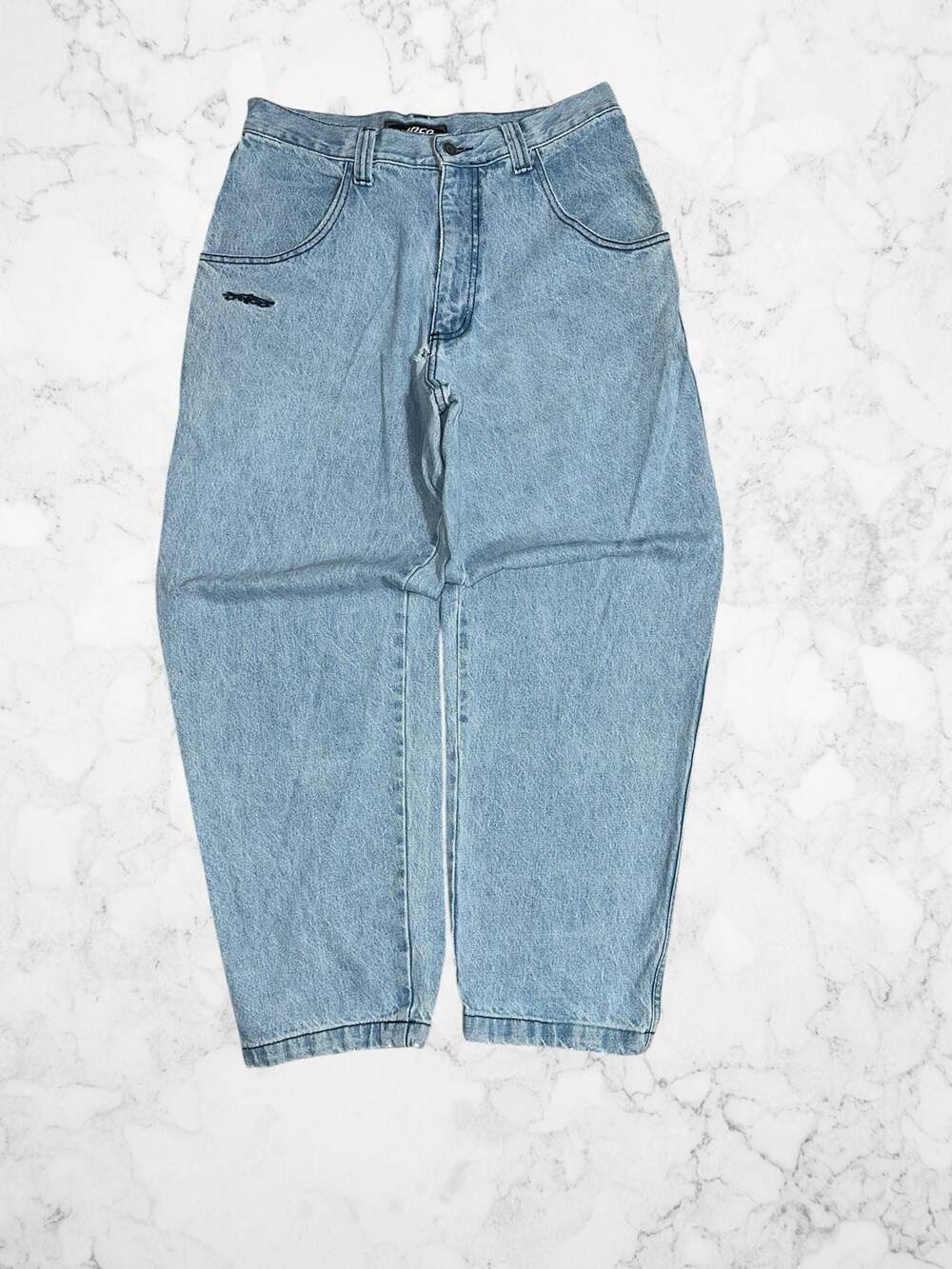 JNCO Vintage Light Wash Wide Leg Denim Jeans 34x30